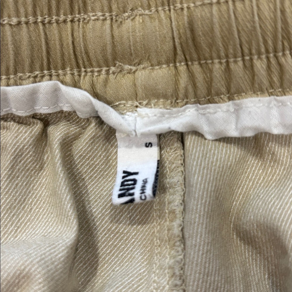 Beige Drawstring Pants - Picture 4 of 5